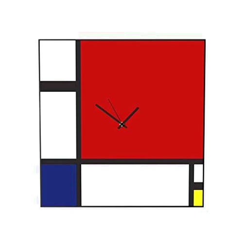 DesignObject.it DesignObject Wall Clock Art Collection Mondrian 50x50 Made in Italy