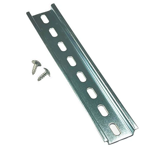 International Connector ICI T&G 1 Piece DIN Rail 2 Stainless Steel Screws Slotted Aluminum RoHS 7