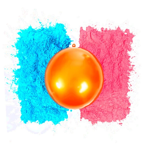Ultimate Party Supplies Gender Reveal Large Golden Ball | Blue and Pink Powder Kit | Gender Reveal Party Supplies