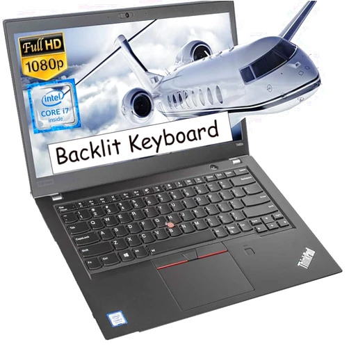 Lenovo ThinkPad T480s Business Laptop, 14 inch FHD (1920x1080) Display, Intel Core i7-8650U 1.90 to 4.20 GHz, 24GB RAM, 512GB SSD, Webcam, Windows 10 Pro (Renewed)
