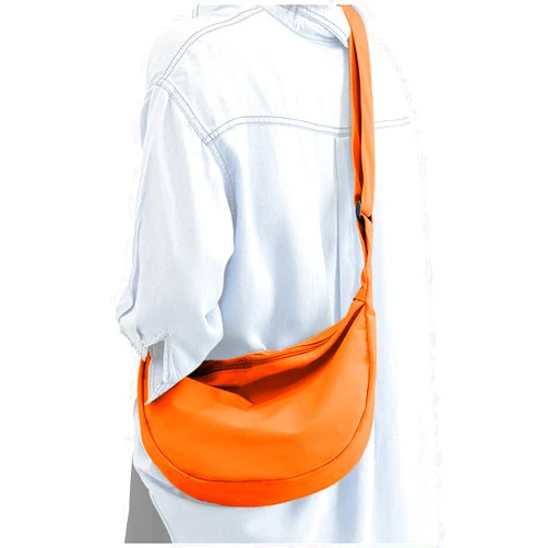 CTWWFS Medium Nylon Crossbody Crescent Bag for Women Men Fashionable Shoulder Bag with Adjustable Strap for Everyday Casual Travel