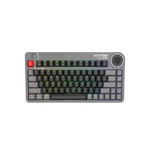 Azio Foqo Pro Wireless BT5/USB PC & Mac Hot-Swappable Keyboard, Space Grey Light
