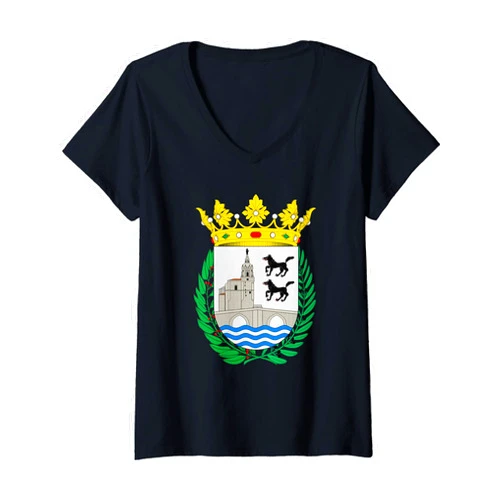 Bilbao National Japan Pride Womens Bilbao Coat of Arms Flag national pride Gift V-Neck T-Shirt