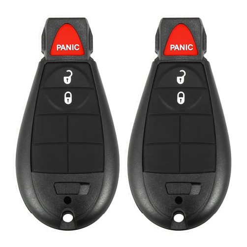 X AUTOHAUX 2pcs 433Mhz Keyless Entry Remote Car Key Fob for Jeep Cherokee 2014-2019 3 Buttons with Door Key 56046953 GQ4-53T
