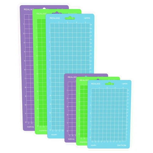 REALIKE Cutting Mat for Cricut Joy 4.5” X12” 4.5”X6.5” (StandardGrip, LightGrip, StrongGrip 6 Mats), Variety Adhesive Cutting mats for Cricut Joy Accessories