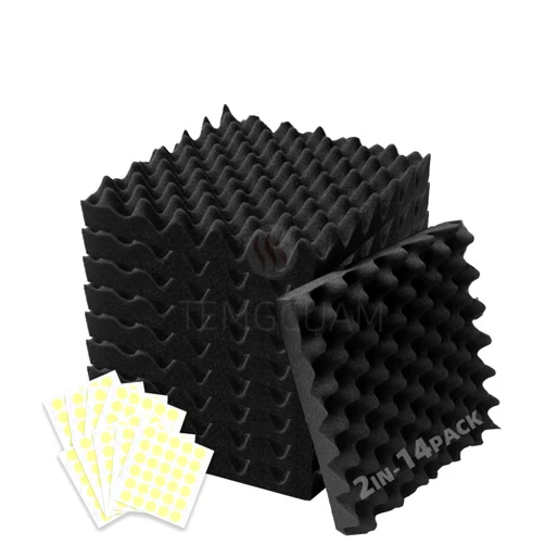 Temgcuam 14 Pack Sound Proof Foam Panels | Egg Crate Foam Pad | 12