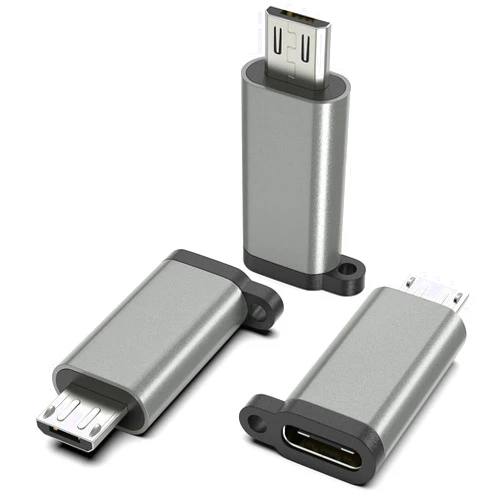 ULIFTUS USB-C to Micro USB Adapter, 3-Pack USB Type C Female to Micro USB Male Converter USB C to Micro B 2.0 Charge & Data Sync Compatible with Samsung Galaxy S7 S6 J7 Note 5 Kindle Ps4 and More -Grey