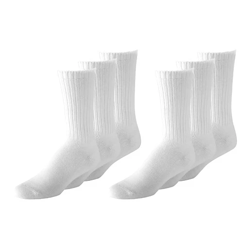 Qraftsy Men Crew Socks Shoe Size 10 to 13 in Black and White - Bulk Wholesale Packs (24