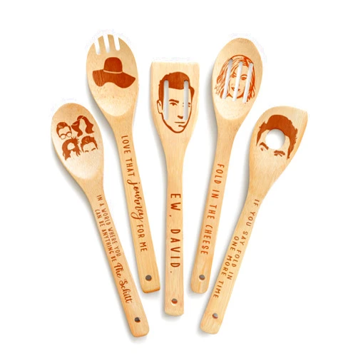 Lukifana Funny 5Pcs Wooden Spoons for Cooking Utensils Set, Novelty Friends TV Show Decor for Women, Unique Friends Themed Gifts for Cooks, Kitchen Decor Accessories Housewarming Gifts