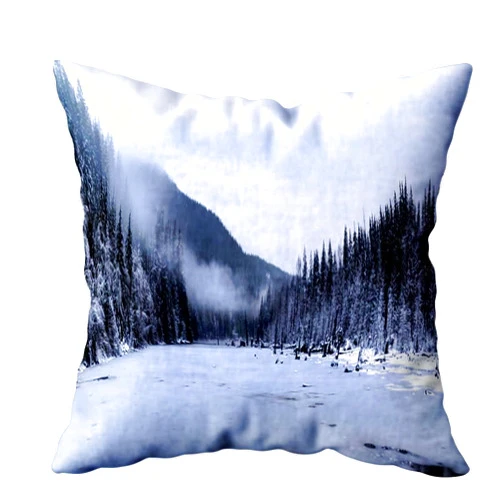 Fullentiart Zippered Pillow Covers Set of 2 18x18inch Pillow Covers for Bedroom Panorama of Winter Landscape Lake Port Bc Canada Buntzen Anmore Moody Farmhouse Pillow Covers for Bedroom Living Room