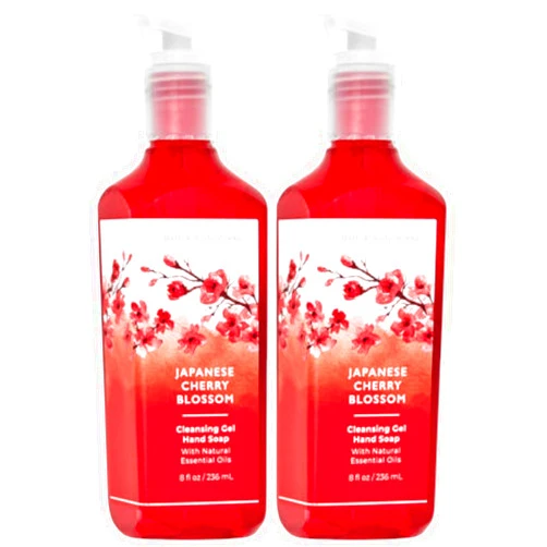 Bath & Body Works Bath and Body Works Cleansing Gel Hand Soap 8 Ounce 2-Pack (Japanese Cherry Blossom)