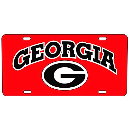 Dixie Dawgs Georgia Bulldogs Acrylic License Plate Officially Licensed