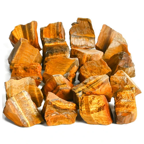 Crocon 1LB Tiger Eye Bulk Raw Rough Rock Natural Stones Tumbling Cabbing for Chakra Stone Balancing Reiki Healing Good Luck Spiritual Meditation Home Interior Office Decor