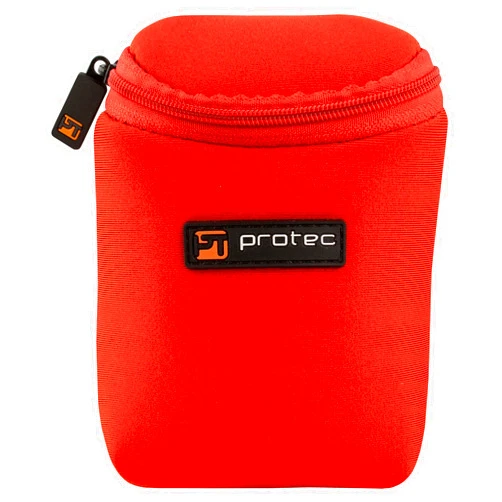 Protec Trumpet / Small Brass Multiple (3-Piece) Neoprene Mouthpiece Pouch with Zipper Closure - Red, Model N219RX