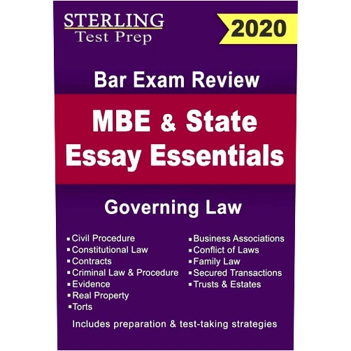 Sterling Test Prep MBE and State Essays Essentials: Governing Law for Bar Exam Review