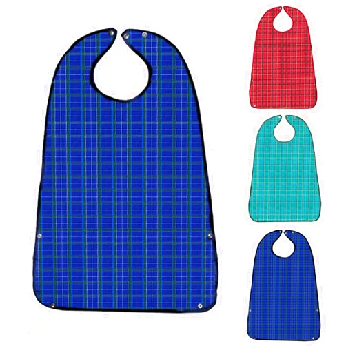 Bacaby 3 Pack Adult Bibs for Eating, Waterproof Clothing Protector with Crumb Catcher, Machine Washable Adult Bibs for men/women…