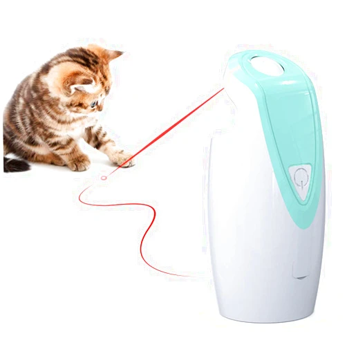 DELOMO Cat Light Toy, Smart Interactive Cat Toy, 2 Rotating Modes Automatic cat Toy, USB Rechargeable Light Dot Toy for Cat Chasing