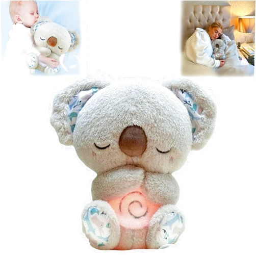 Cohbskj Evoraco Soothing Koala Bear, Evora Breathing Koala, with Sensory Details Music Lights & Rhythmic Breathing Motion, Evoraco The Relief Koala Bear, Baby Sound Machine Soother Otter (1PCS)