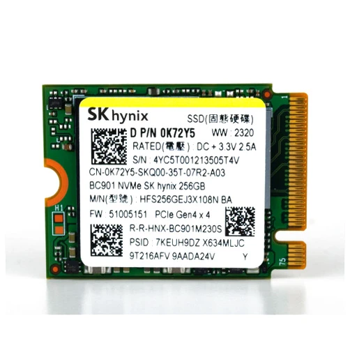 SK hynix CUK Hynix BC511 (HFS256GEJ3X108N) 256GB Gen4 M.2 2230 PCIe NVMe Internal Solid State Drive (SSD) Bulk OEM Tray