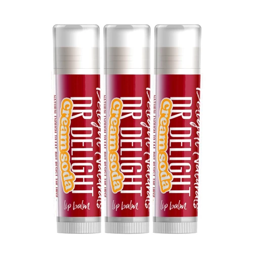 Delight Naturals Dr Delight Cream Soda Lip Balm - Set of Three