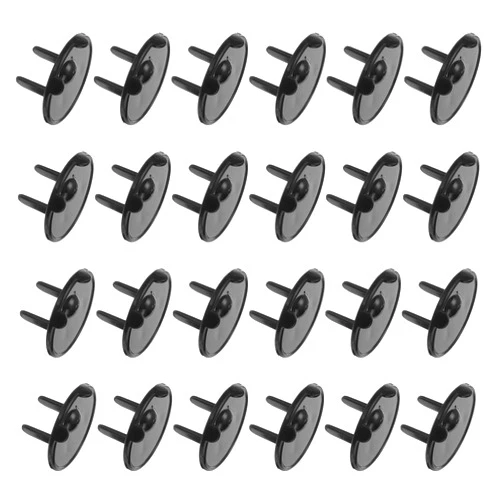 MECCANIXITY 24 Pack Outlet Covers Proofing, Plug Covers Easy Installation Electric Plug Protectors Safety Socket Cover Plugs Protector Black