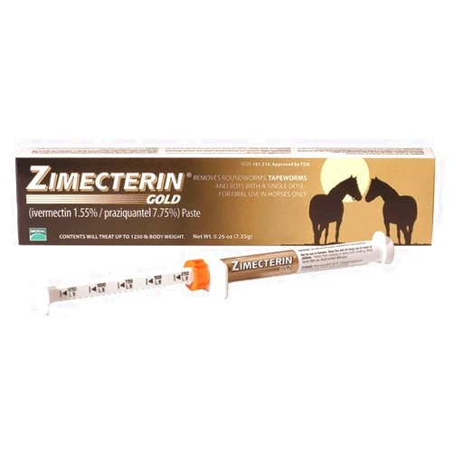 Merial Zimecterin Gold Dewormer Paste for Horses, 7.35gm (Packaging May Vary)
