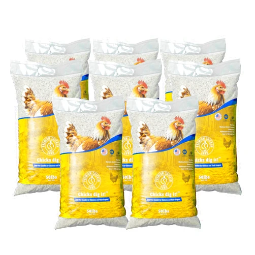 Premium Chicken Sand 50 lbs (8-Pack) – Dust-Free, Odor-Control Bedding for Chicken Coops, Nesting Boxes, and Runs – Natural Poultry Litter, 400 lbs Total