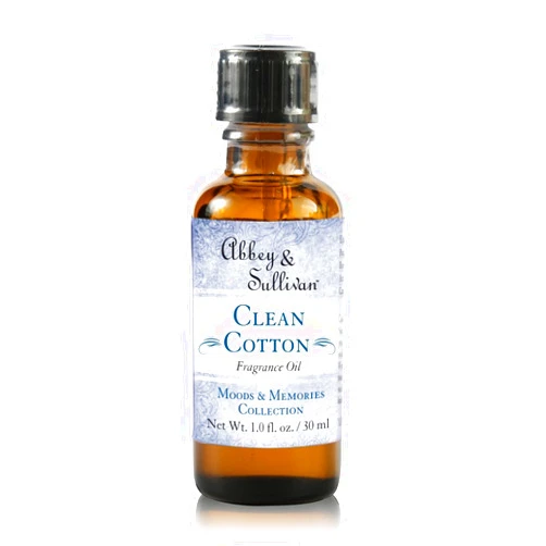 Abbey & Sullivan Fragrance Oil, Clean Cotton, 1 oz.