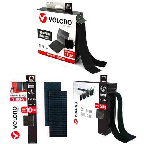 VELCRO Brand Heavy Duty Tape | 16 Foot Roll & Heavy Duty Fasteners & Extreme Outdoor Mounting Tape
