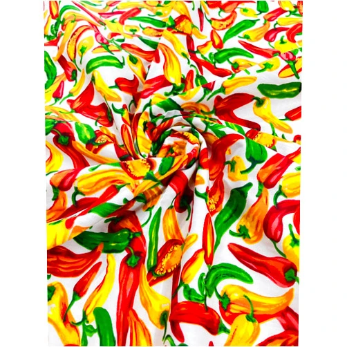 New Creations Fabric & Foam Inc, Pepper Vegetable Poly Cotton, 58