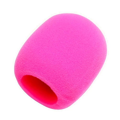 Fielect Microphone Cover Foam Mic Cover Handheld Microphone Windscreen Shield Protection Micro Foam Filter Pink for KTV Broadcasting, 1Pc