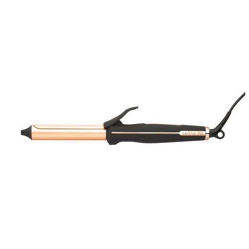 Kristin Ess Hair 1.25 -Inch Ceramic Curling Iron for Beach Waves + Curls for Medium and Long Hair, Soft Heat Technology for Smoothing + Frizz Control, Dual Voltage, Auto Shut-Off