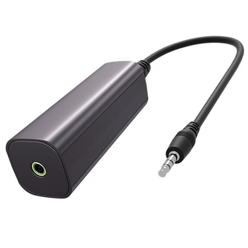 Aufloag 3.5mm Ground Loop Noise Isolator - Audio Noise Filter with 3.5mm Audio Cable for Car Audio System Home Stereo, Aluminum Shell, Ground Loop Isolator for Game Headset Eliminate Buzzing Noise