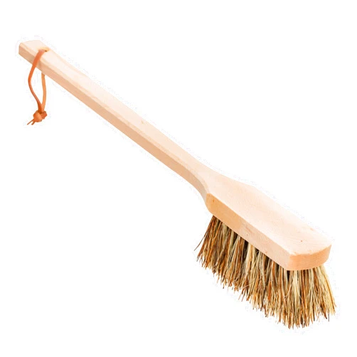 Redecker Wheel Brush, Extra-Long Handle, Scrub Boots/Shoes and Car Tires, Beechwood and Durable Union Fiber, 17-3/4 Inches, Made in Germany