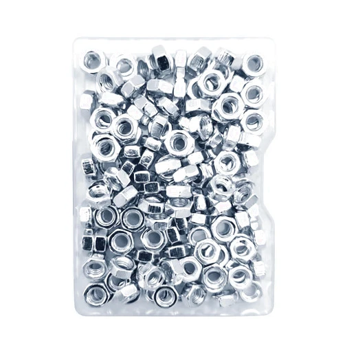 Eloogaa M4 140pcs Hex Nuts,M4 Galvanized Metric Hardware Nuts Sets