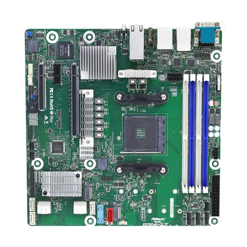 ASRock Rack X570D4U-2L2T Socket AM4/ AMD X570/ DDR4/ SATA3&USB 3.2/ Micro-ATX Server Motherboard
