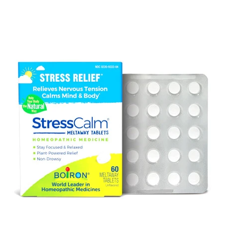 Boiron StressCalm Tablets for Relief of Stress, Anxiousness, Nervousness, Irritability, and Fatigue - 60 Count