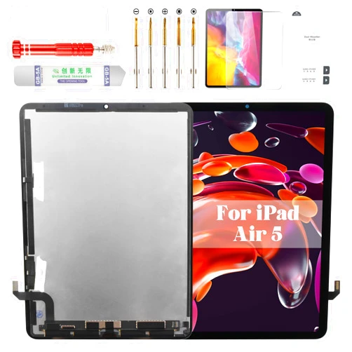 BEXUPULL for iPad Air 5 Screen Replacement Kit for iPad Air 5th Generation LCD Replacement Display for iPad Air 5 Digitizer Touch Assembly Screen Replacement A2588 A2589 A2591 Black