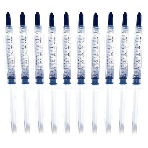 Bright White Smiles - Teeth Whitening Gel Refill Kit - 10 tubes 44% Carbamide Peroxide Tooth Whitener Formula