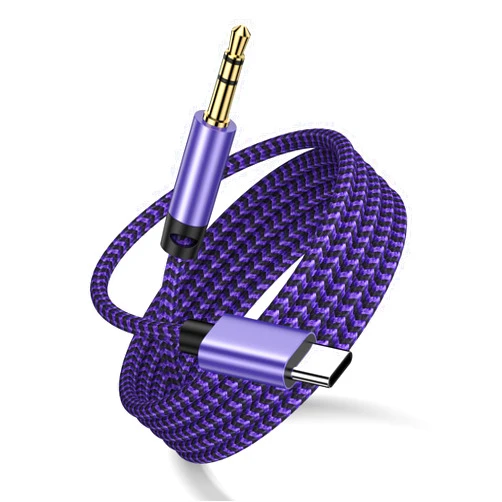 Ououdee Samsung Type C to 3.5mm Audio Cable,3FT USB C to 3.5mm Male Headphone Jack Adapter Car Stereo Aux Braided Cord for Samsung A17 A15 A16 A54 A14 S25 S24 S23 Ultra S22 S21 S20 iPhone 16 15 Pro Pixel 9 8