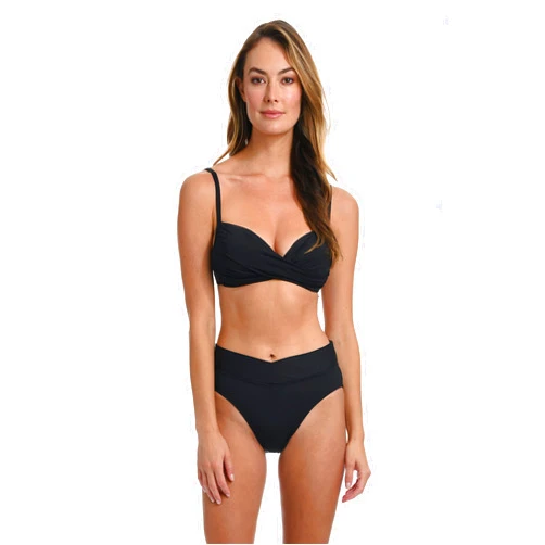 La Blanca Women's Island Goddess Over The Shoulder Wrap Bikini Swimsuit Top