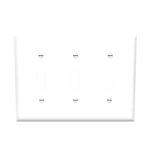 ENERLITES Triple Light Switch Wall Plate, Gloss Finish, Standard Size 3-Gang 4.50