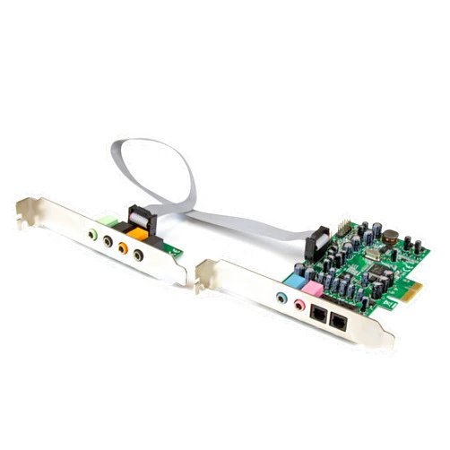 StarTech.com 7.1 Channel Sound Card - PCI Express - 24-bit - 192KHz - SPDIF Digital Optical and 3.5mm Analog Audio (PEXSOUND7CH)