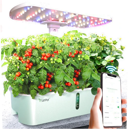 LETPOT LPH-Air Hydroponics Growing System Kits, APP & WiFi Controlled Smart Indoor Garden with 24W Grow Light Full Spectrum, 10 Pods Planter Indoor Gardening for Gifts, Kitchen, Vegetable