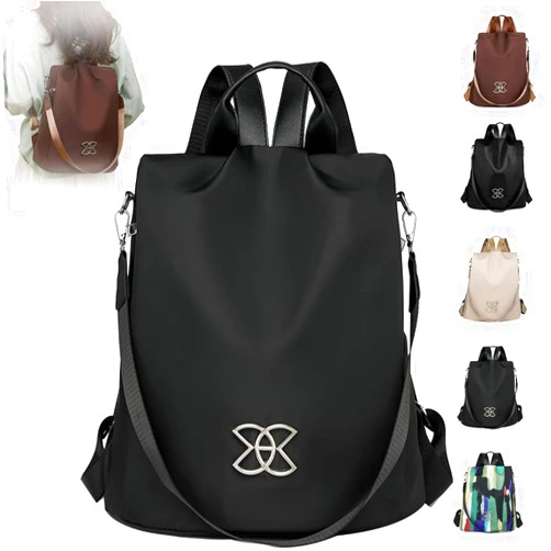 Generic Anti-Theft Large Capacity Backpack, Anti-Theft Multi-Purpose Large Capacity Oxford Cloth Lightweight Shoulder Bag, Bishe Bag (Black)