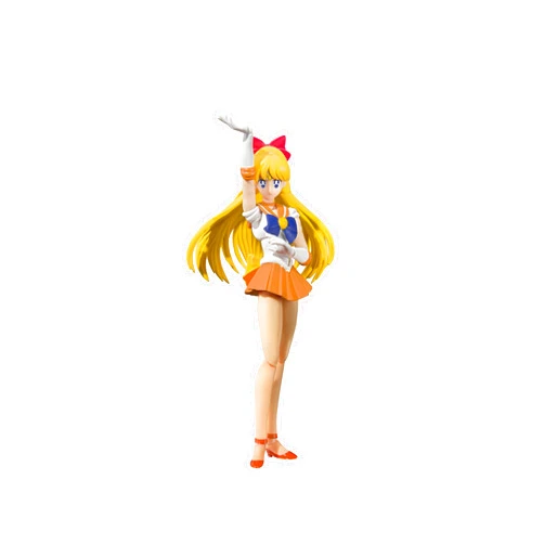 TAMASHII NATIONS S.H. Figuarts Sailor Moon Sailor Venus Animation Color Edition (Resale Version), Approx. 5.5 inches (140 mm), PVC & ABS Pre-painted Action Figure