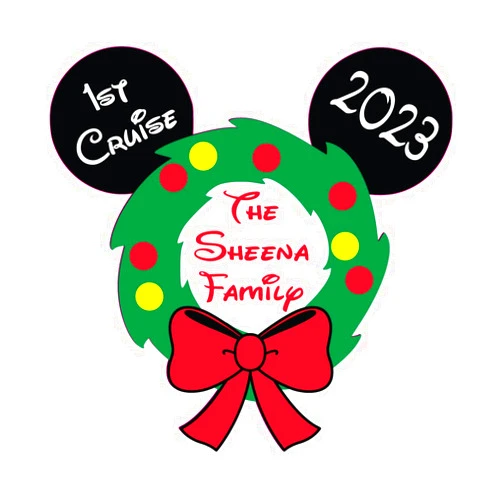 Southern Pride Design Custom Christmas Wreath Cruise Magnet - Personalized Door Magnet - Sign