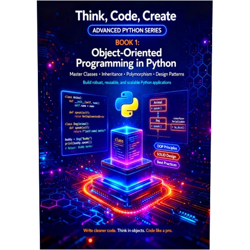 Monte North Object-Oriented Programming in Python: Design and build programs using classes, objects, and the four pillars of OOP (Think, Code, Create - Advanced Python Programming)