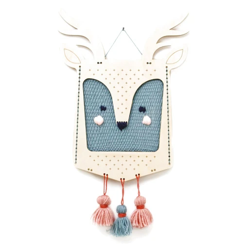 sozo growing up creative Deer Weaving Kit for Kids – DIY Weaving Loom Craft Kit for Beginners, Includes Yarn, Needles & Tools – Fun Arts & Crafts Home Décor Gift for Kids & Adults