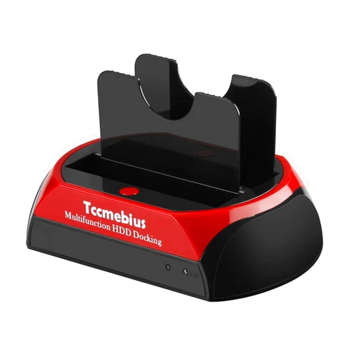 Tccmebius USB 2.0 Hard Drive Docking Station, TCC-S867-US USB 2.0 to 2.5 3.5 Inch SATA IDE Dual Slots Reader External Enclosure, for 2.5